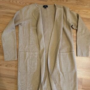 J.Crew Juliette collarless sweater-blazer, camel, size XS